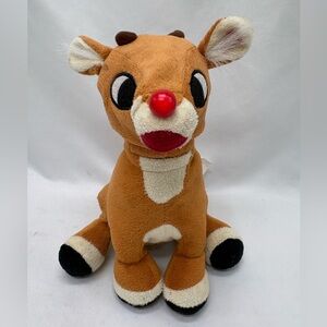 Gemmy Rudolph The Red-Nosed Reindeer Singing Plush Lighted Nose